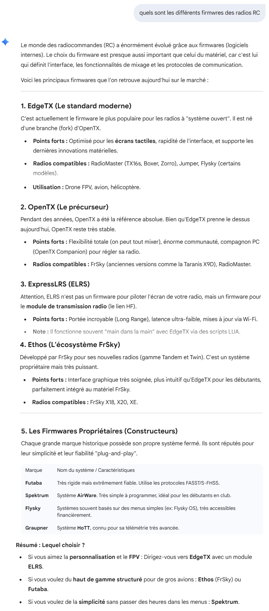 Les firmwares de nos radios