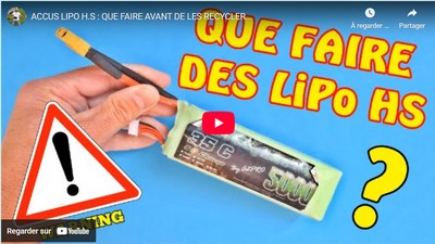 Vidéo ACCUS LIPO H.S : QUE FAIRE AVANT DE LES RECYCLER..
