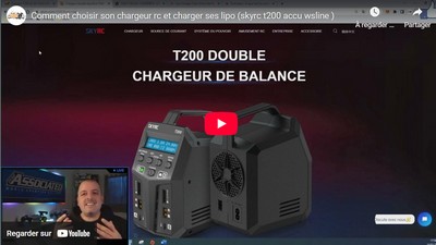 Vidéo Comment choisir son chargeur rc et charger ses lipo (skyrc t200 accu wsline ).