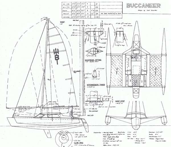 plan de trimaran BUCANEER 28