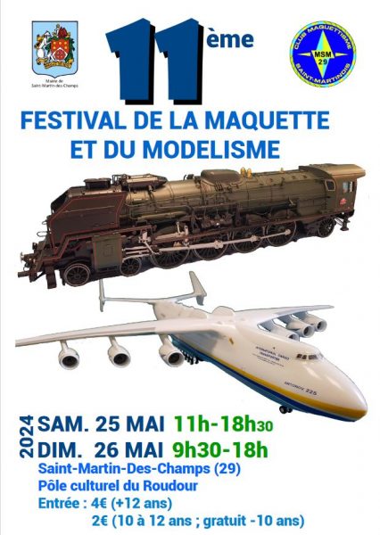 Expo Modélisme - Saint-Martin des Champs (Morlaix 29) - 25-26 Mai 2024 Stmartindeschamps2024